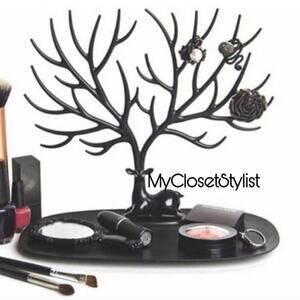 Jewelry Tree Bracelet Organizer +Wallet Valet NEW! necklace Keys Coins Cash Tray